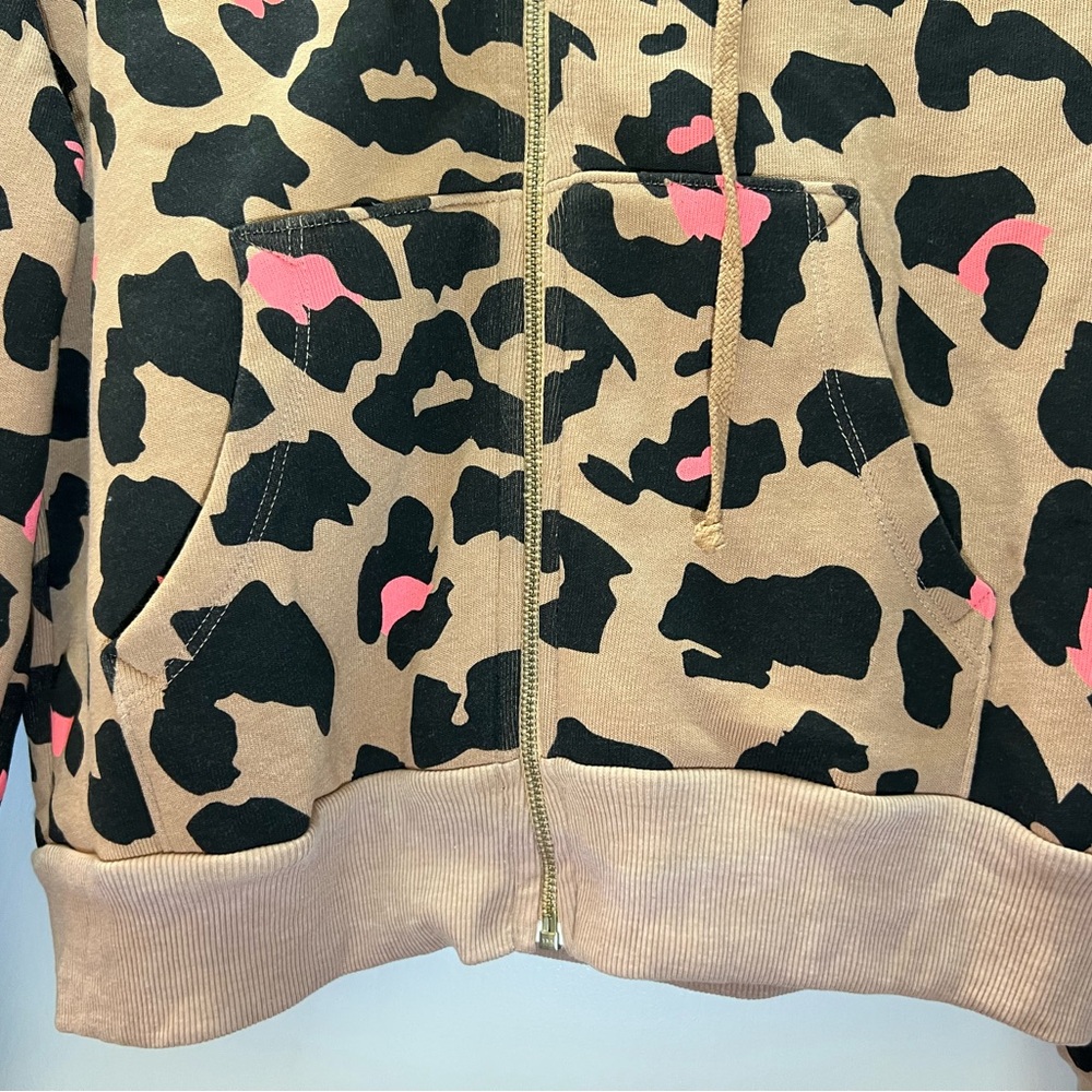 🆕 🐆 Wildfox 🐆 Leopard Print Women's Zip up hoodie - Picture 7 of 8